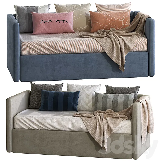Children’s sofa bed with decorative pillows 2 3D Model Children’s sofa bed with decorative pillows 2 3D Model