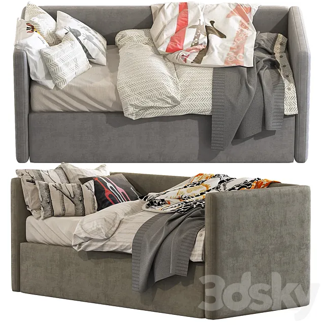 Childrens sofa bed with decorative pillows 4 3D Model Childrens sofa bed with decorative pillows 4 3D Model
