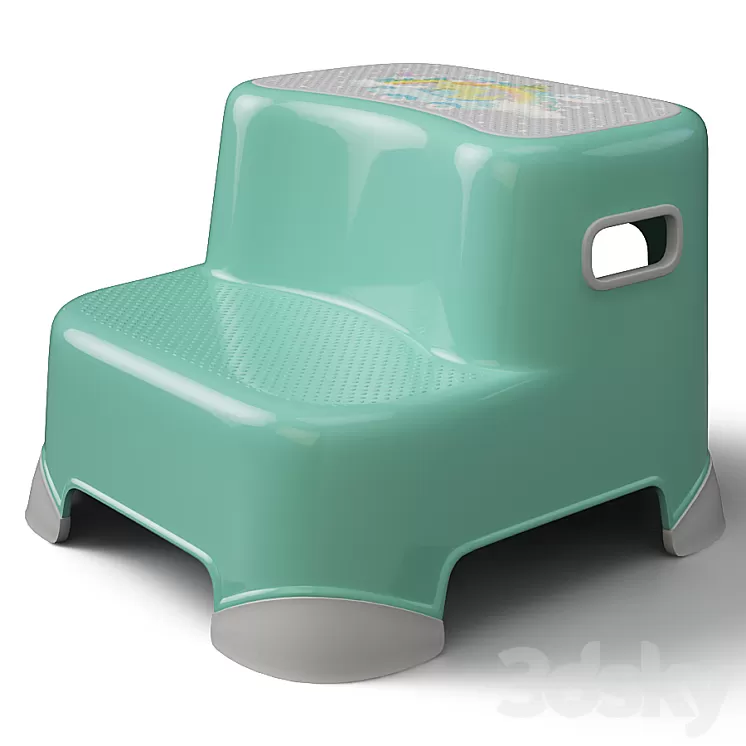 Children's step stool for a bathroom 3D Model