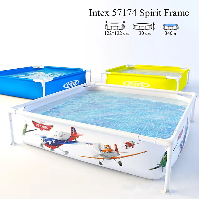 Children’s swimming pool Intex 57174 Planes 3D Model