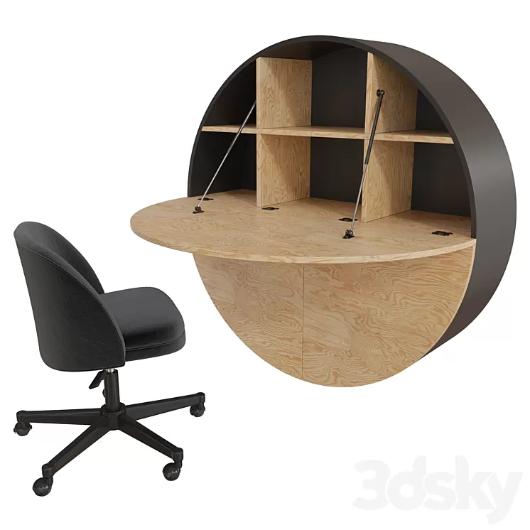 Childrens table and chair 01 3D Model Childrens table and chair 01 3D Model