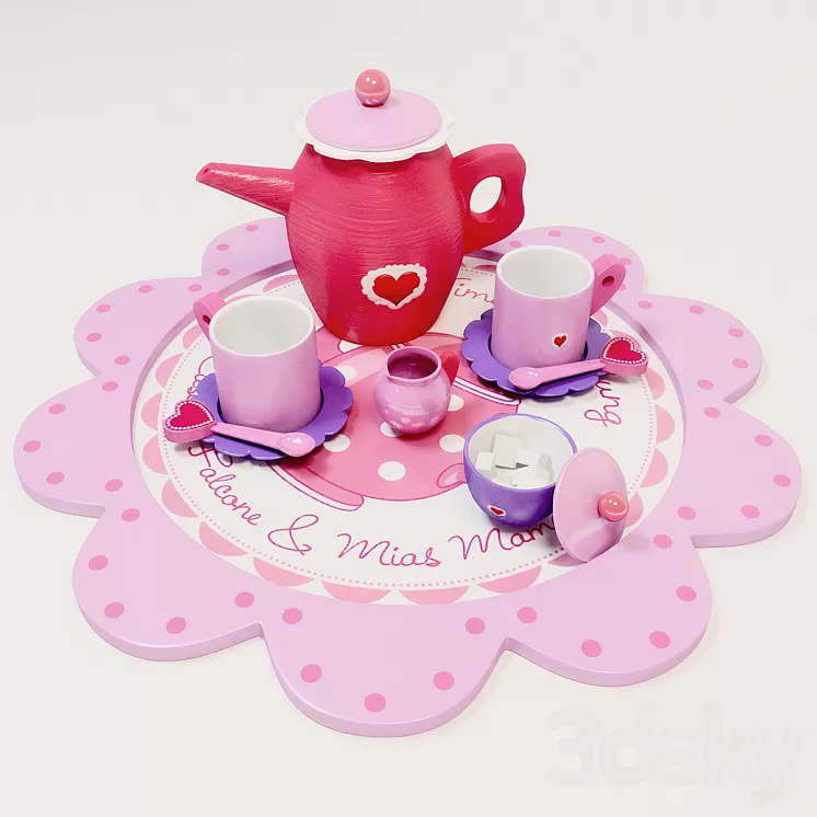 Children’s tea set 3D Model Children’s tea set 3D Model