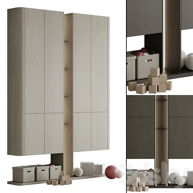 Children’s wardrobe 003 3D Model Children’s wardrobe 003 3D Model