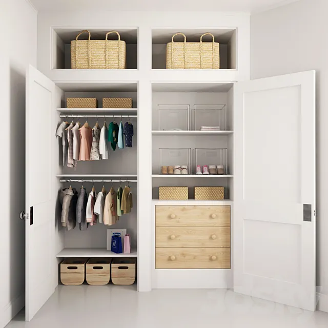 Children’s wardrobe 03 I Baby clothes_03 3D Model