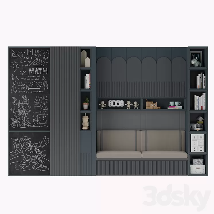 Childrens wardrobe 04 3D Model