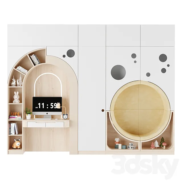 Childrens wardrobe 30 3DModel