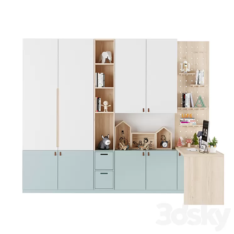 Children's wardrobe 35 3D Model Free Download Children's wardrobe 35 3D Model Free Download