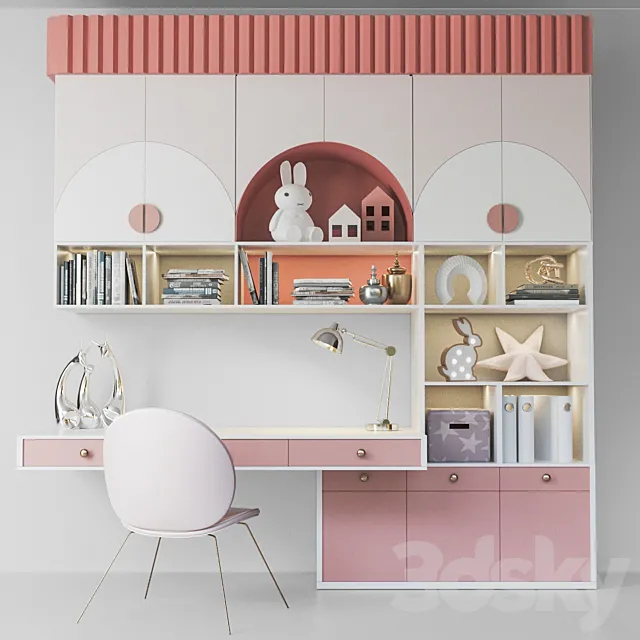 Children’s wardrobe and decor toys and stationery 3D Model Children’s wardrobe and decor toys and stationery 3D Model
