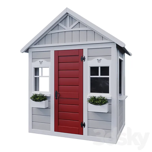 Children’s wooden house of Mickey Mouse 3D Model