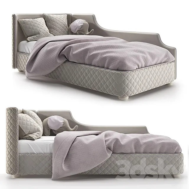 Childrens_Teenage_Adult bed Matelasse-08 3D Model Childrens_Teenage_Adult bed Matelasse-08 3D Model