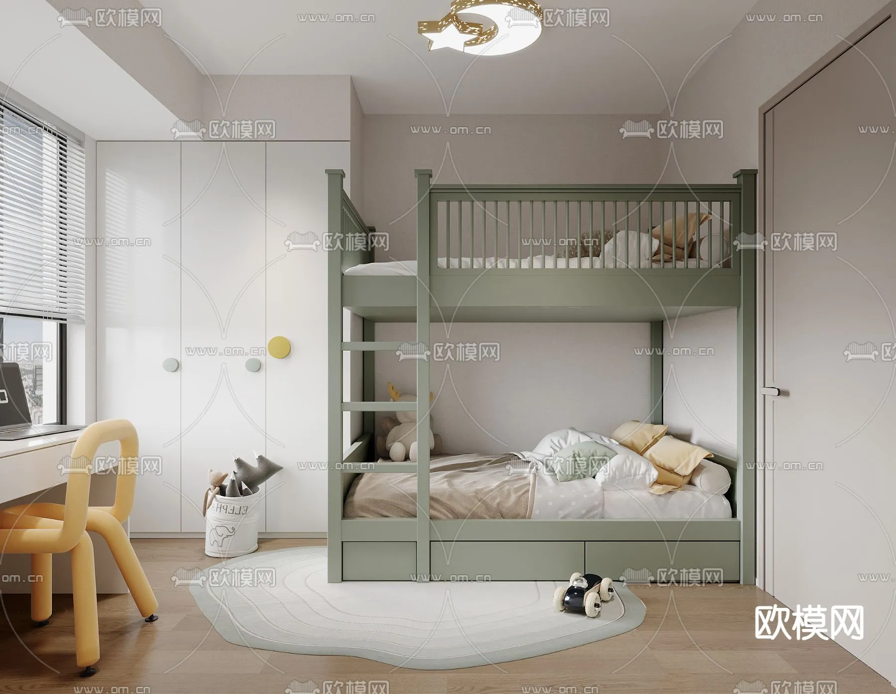 CHILDROOM SETS – CORONA – 3D MODEL – 2595 CHILDROOM SETS – CORONA – 3D MODEL – 2595