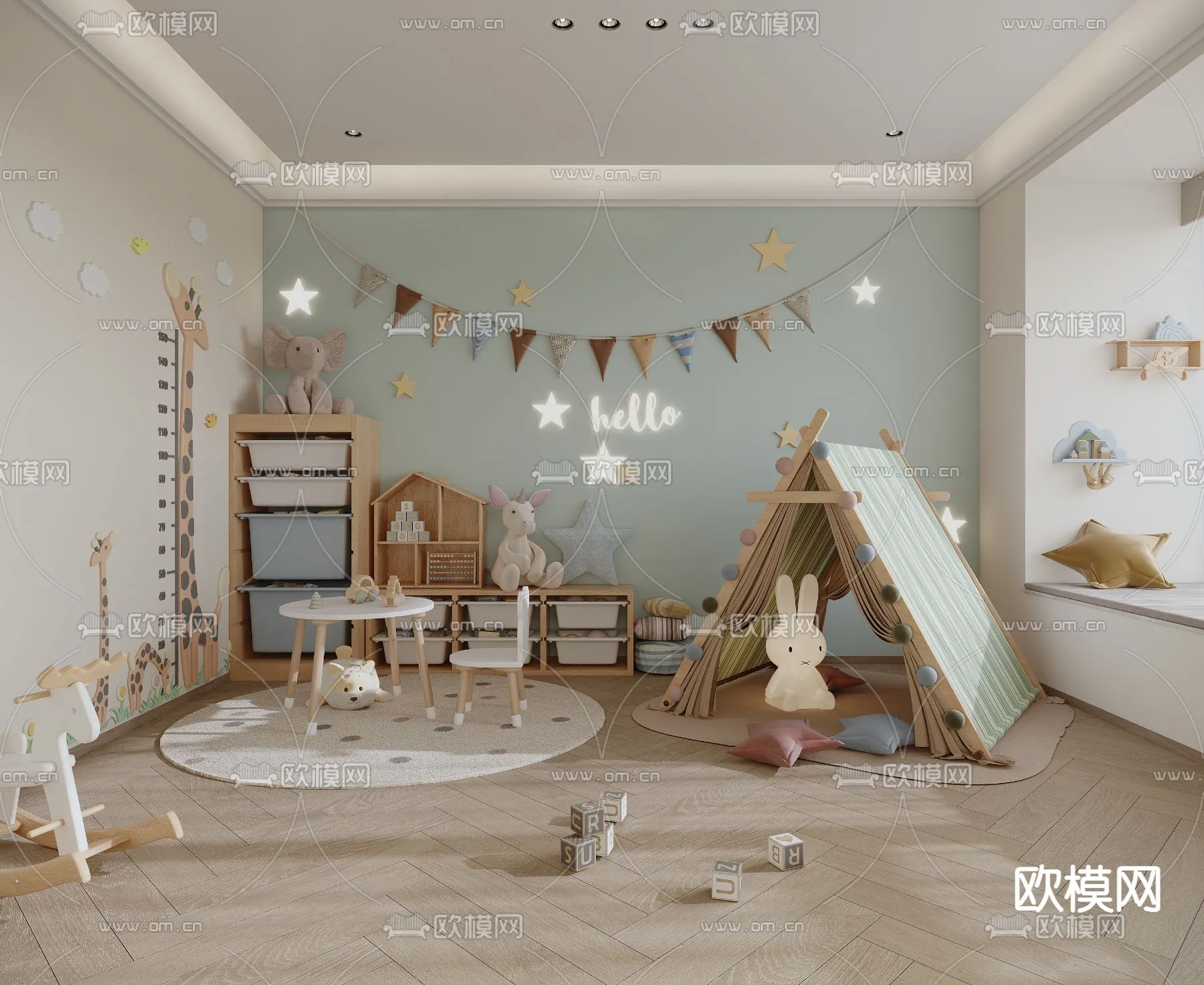 CHILDROOM SETS – CORONA – 3D MODEL – 2616 CHILDROOM SETS – CORONA – 3D MODEL – 2616