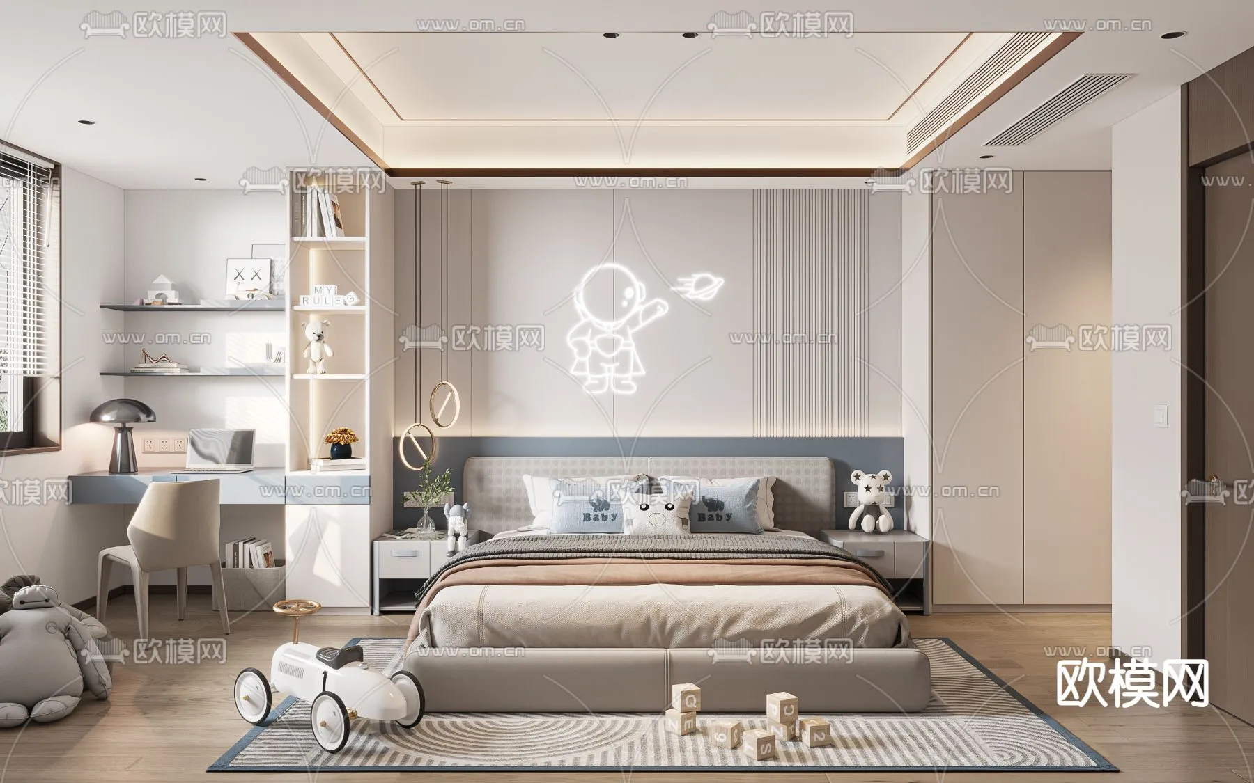 CHILDROOM SETS – CORONA – 3D MODEL – 2647