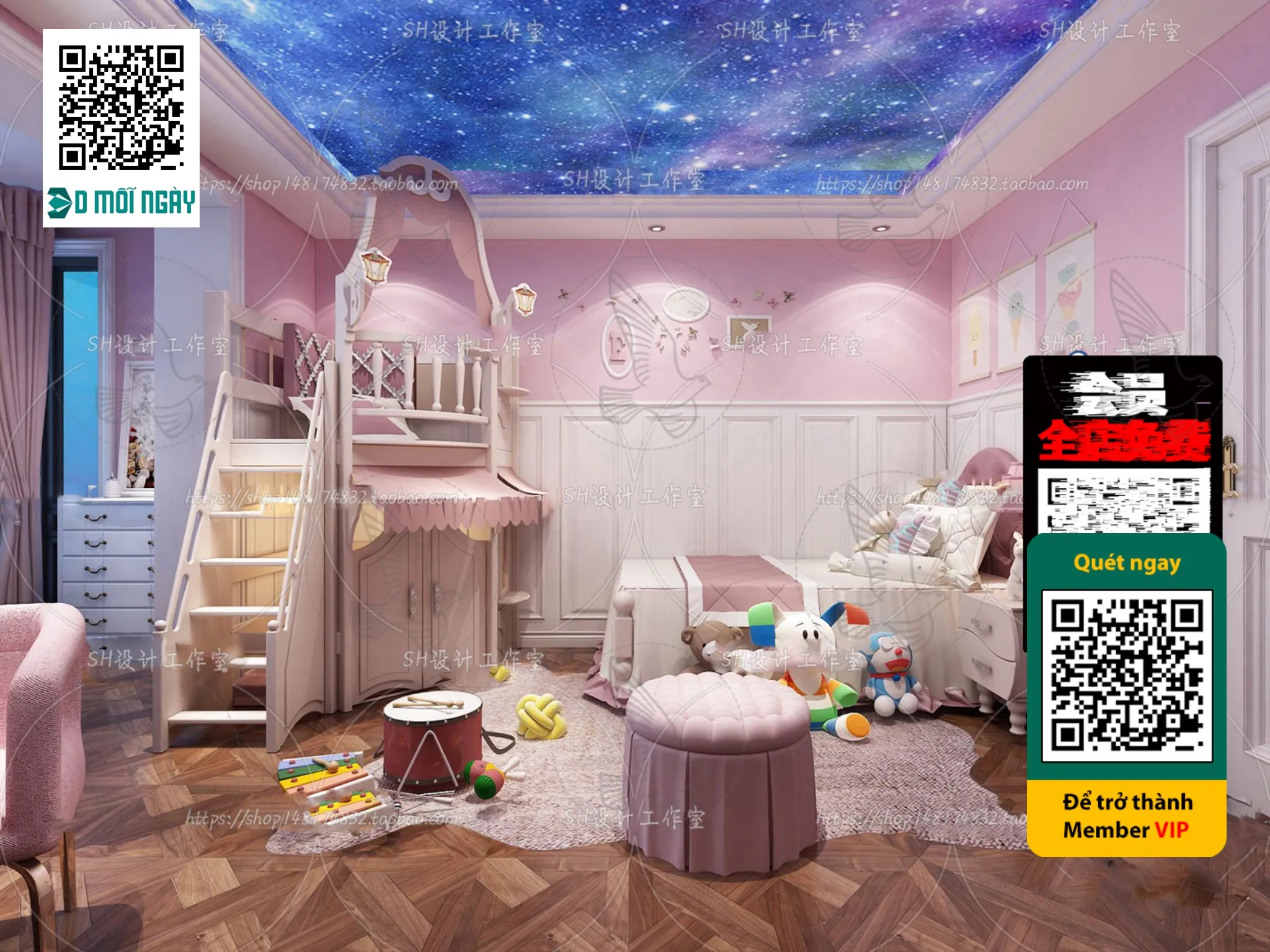 CHILDROOM SETS – VRAY / CORONA – 3D MODEL – 4662