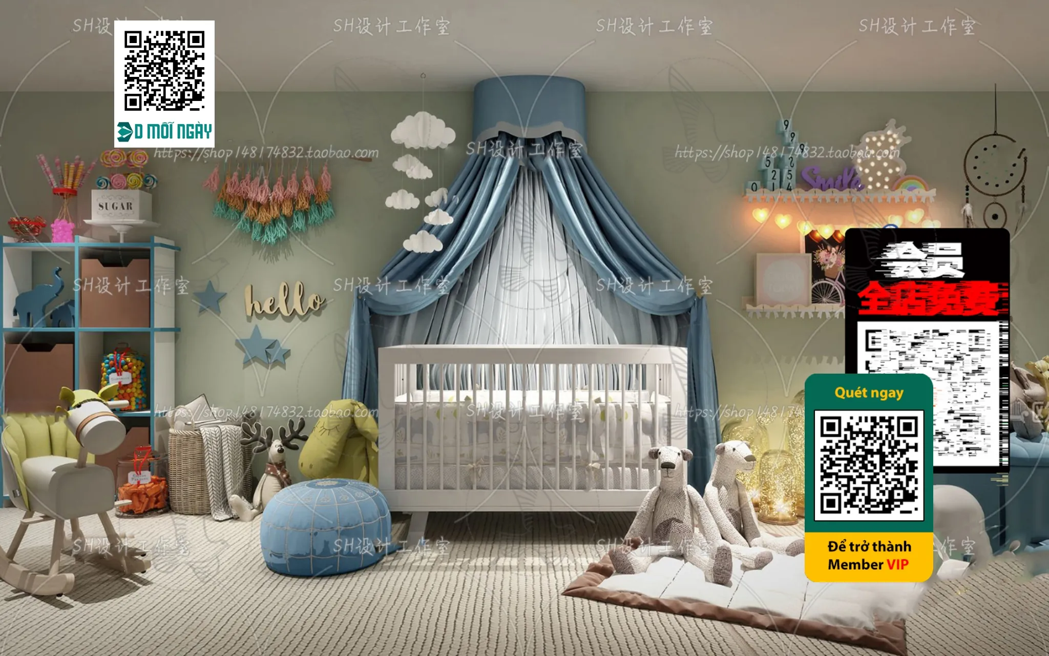 CHILDROOM SETS – VRAY / CORONA – 3D MODEL – 4686