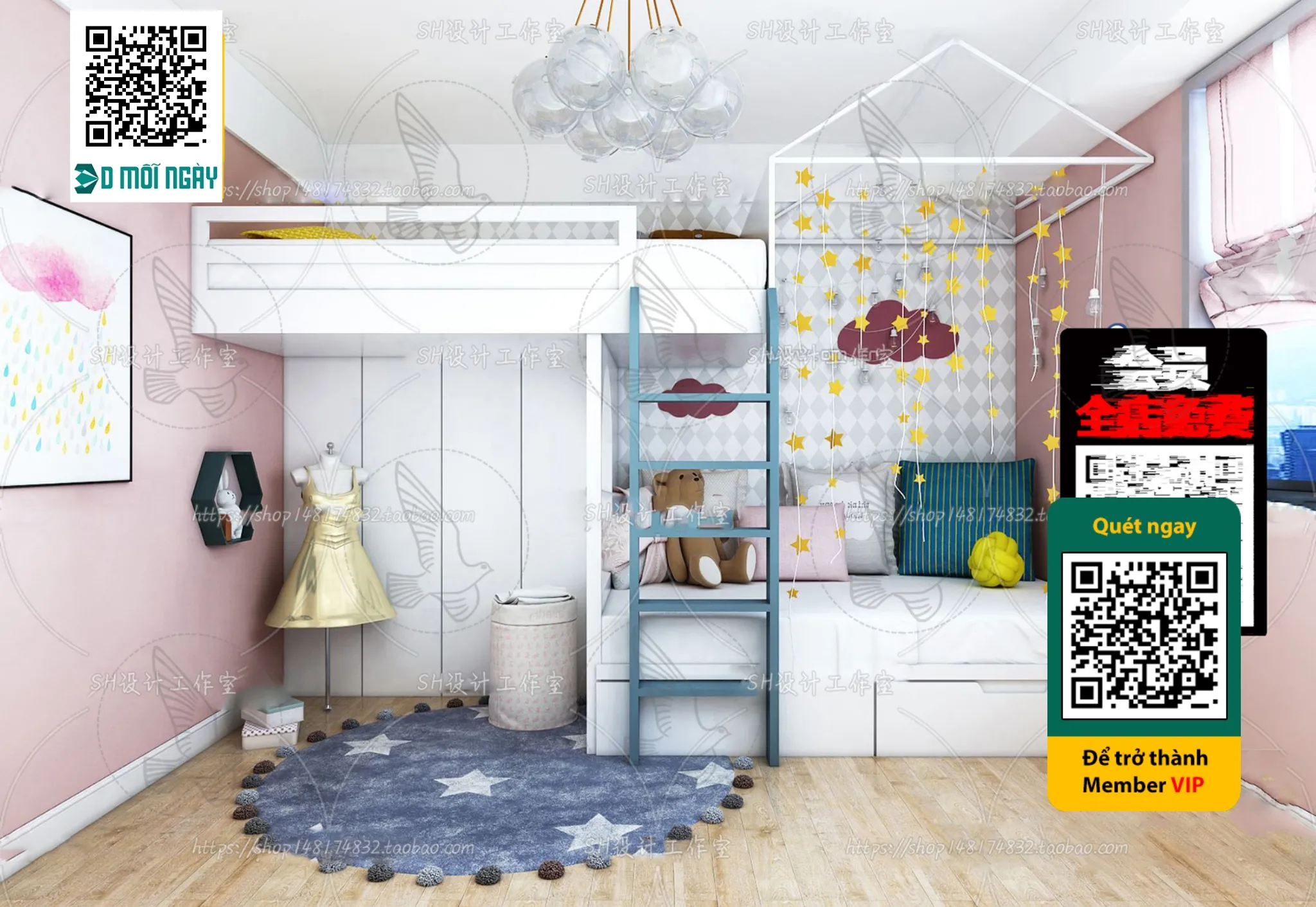 CHILDROOM SETS – VRAY / CORONA – 3D MODEL – 4692