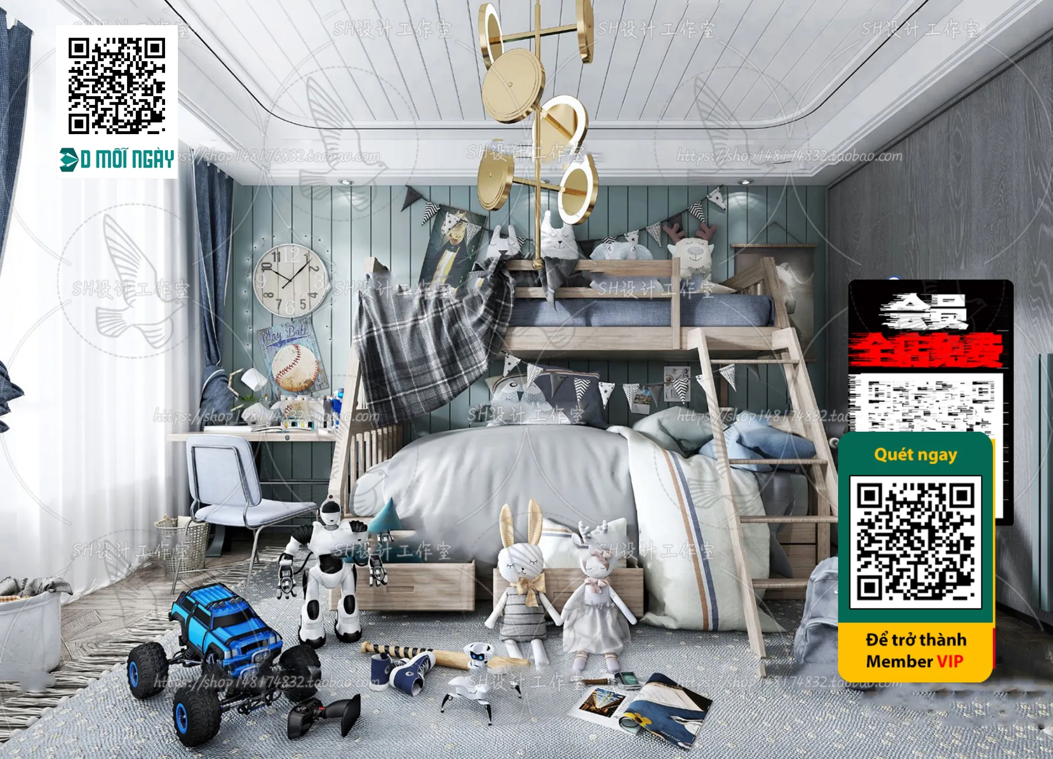 CHILDROOM SETS – VRAY / CORONA – 3D MODEL – 4704