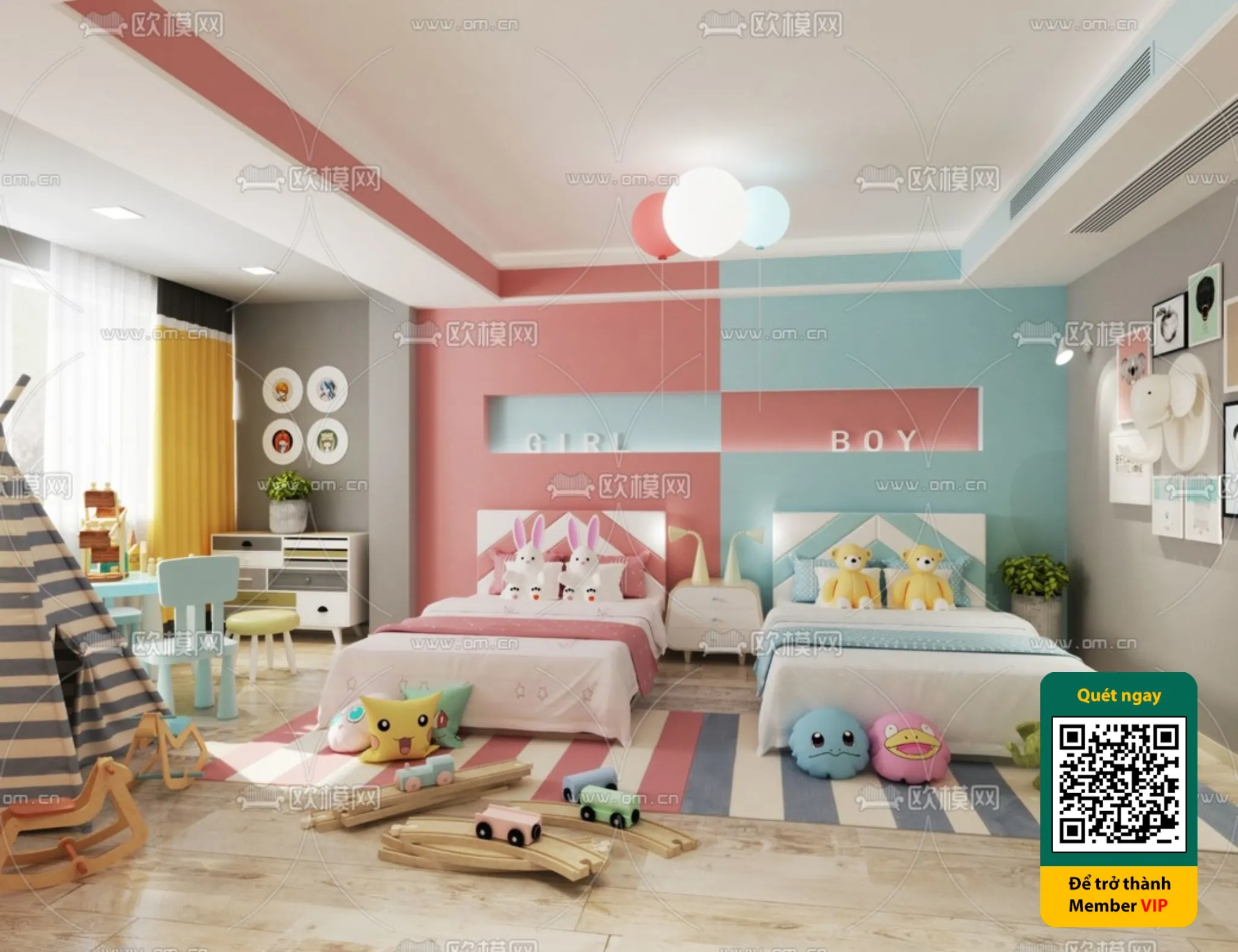 CHILDROOM SETS – VRAY / CORONA – 3D MODEL – 5433