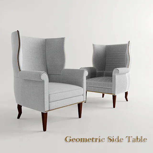 chimney wing chair 3D Model chimney wing chair 3D Model