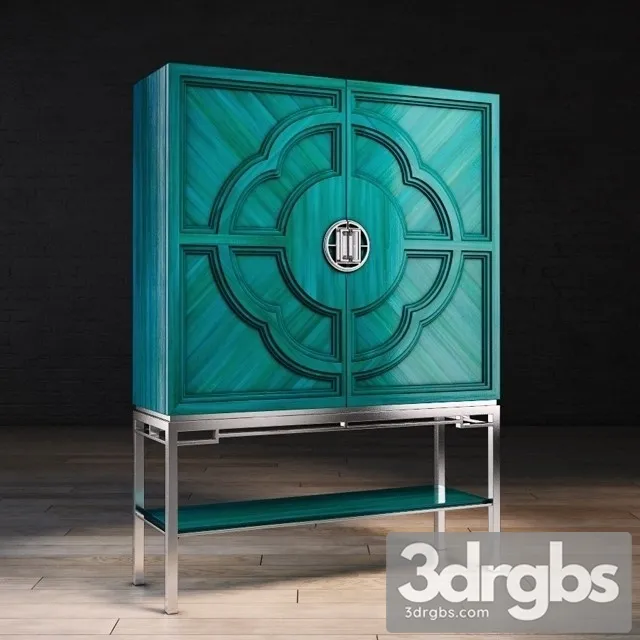Chin Hua Lotus Bar Cabinet 3D Model Download