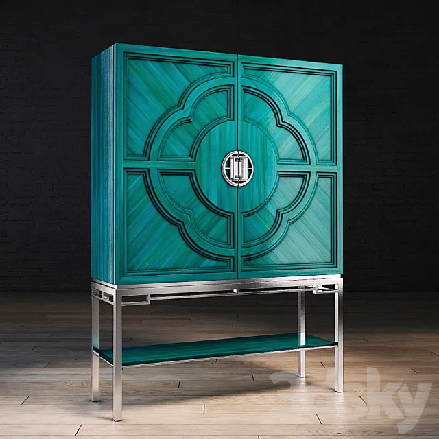 Chin Hua Lotus Bar Cabinet 3DModel