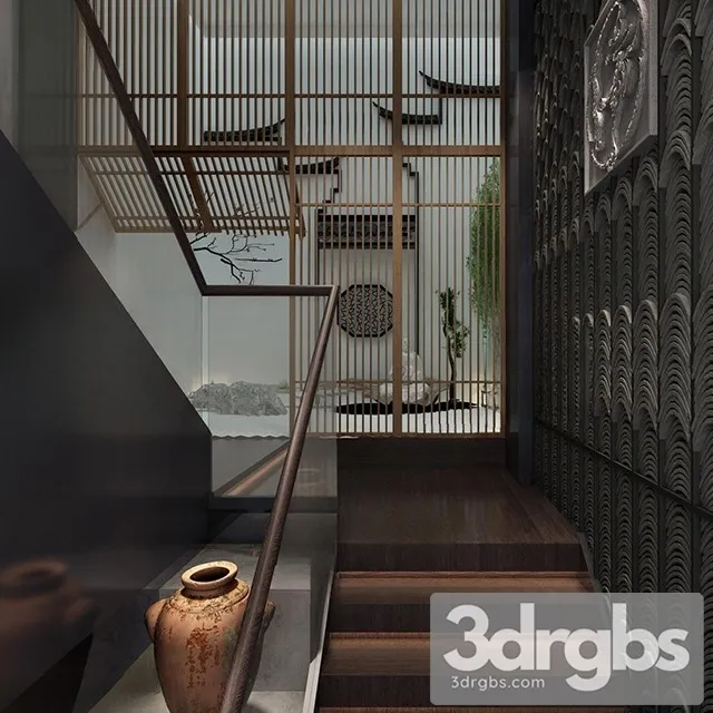 China Stair 1 3D Model Download
