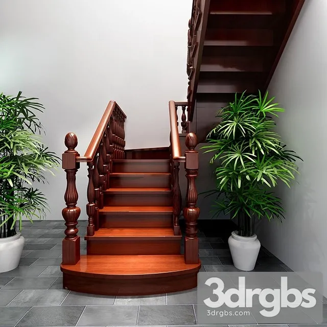 China Stair 28 3D Model Download