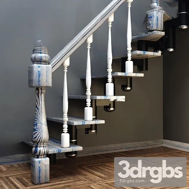 China Stair 34 3D Model Download