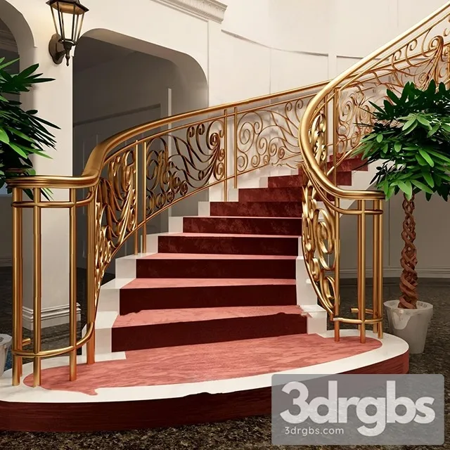 China Stair 39 3D Model Download