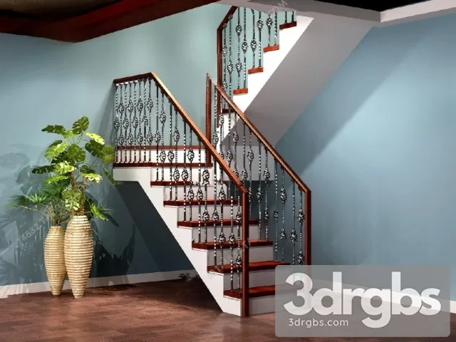 China Stair 52 3D Model Download
