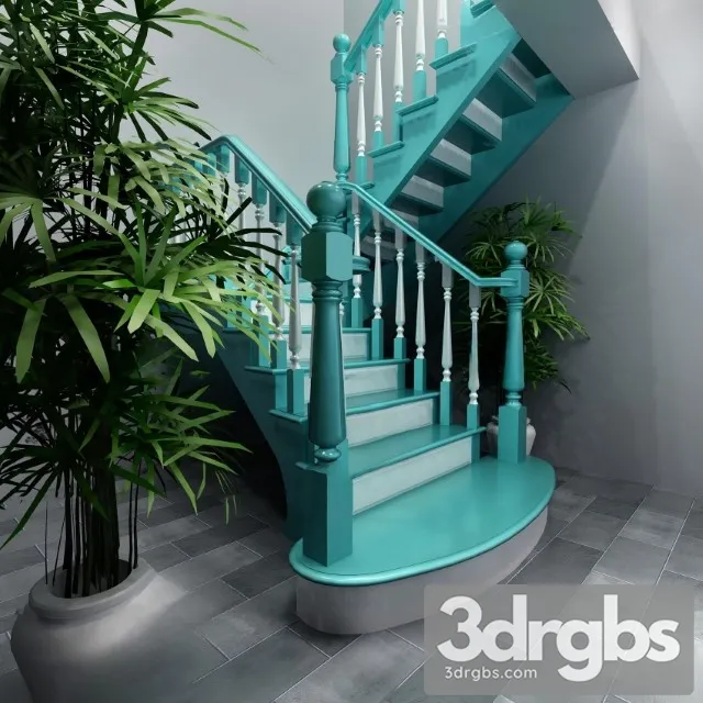 China Stair 53 3D Model Download