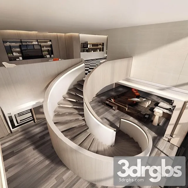China Stair 9 3D Model Download