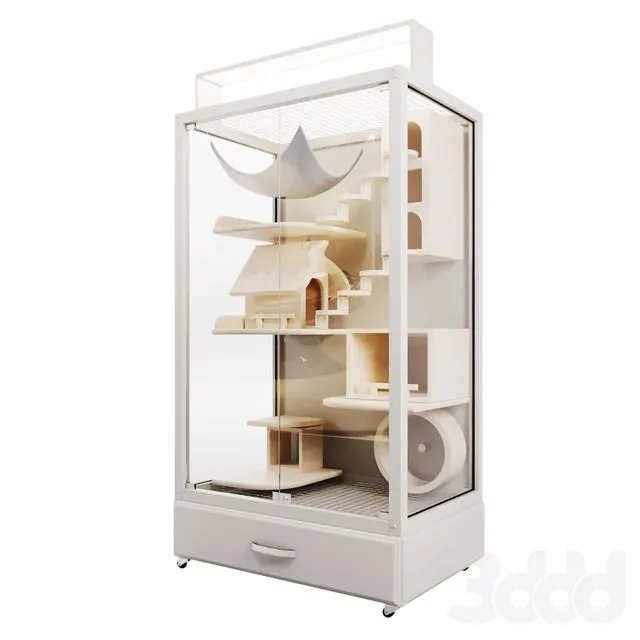 Chinchilla display case 3D Model