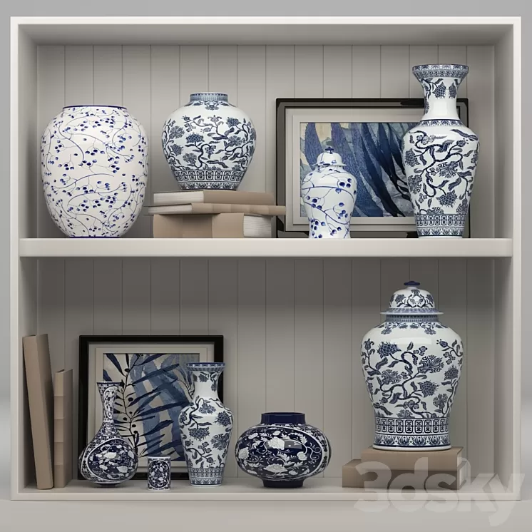 Chinese ceramic vases 3D Model Free Download