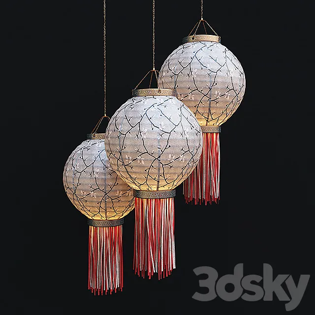 Chinese lantern Chinese lantern 2 3D Model Chinese lantern Chinese lantern 2 3D Model