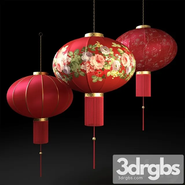 Chinese lanterns 3D Model Download