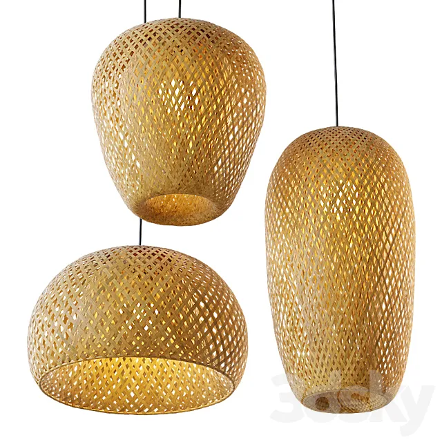 Chinese pendant bamboo lamp 3DModel Chinese pendant bamboo lamp 3DModel