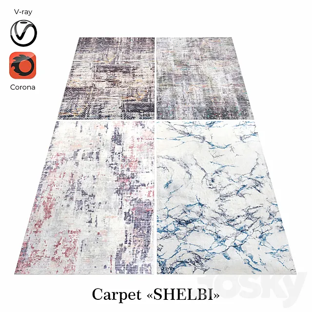 Chinese synthetic carpets “SHELBI” 3D Model