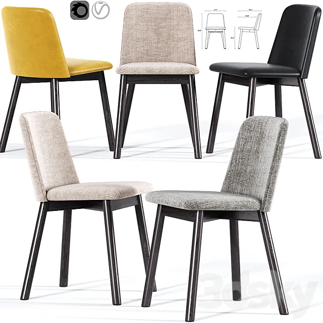 Chip dining chair 3D Model