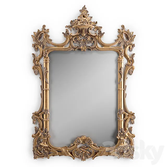 Chippendale style mirror 3D Model Chippendale style mirror 3D Model