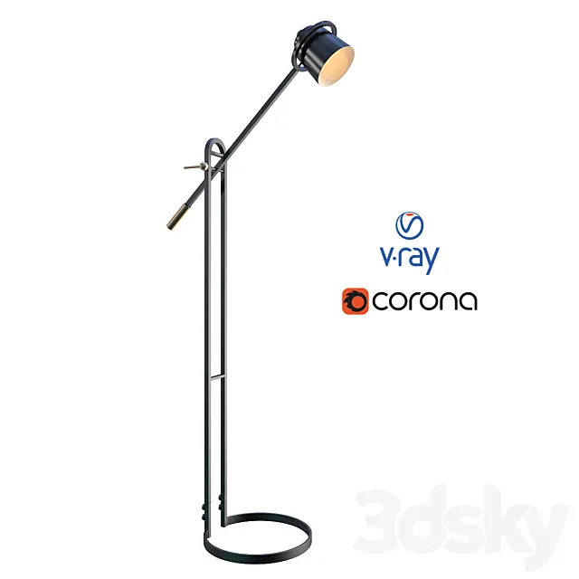 CHISUM Uttermost USA floor lamp model. 3D Model