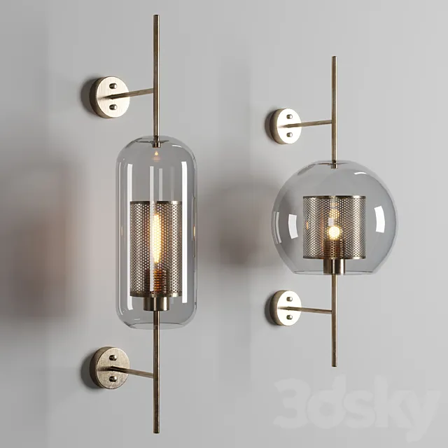 Chiswick Glass Wall Light 3D Model Chiswick Glass Wall Light 3D Model