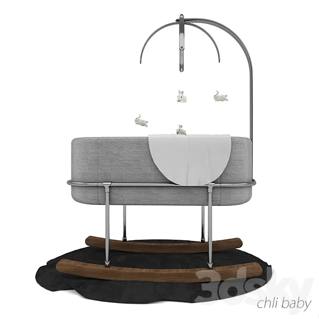 chli baby crib 3D Model chli baby crib 3D Model