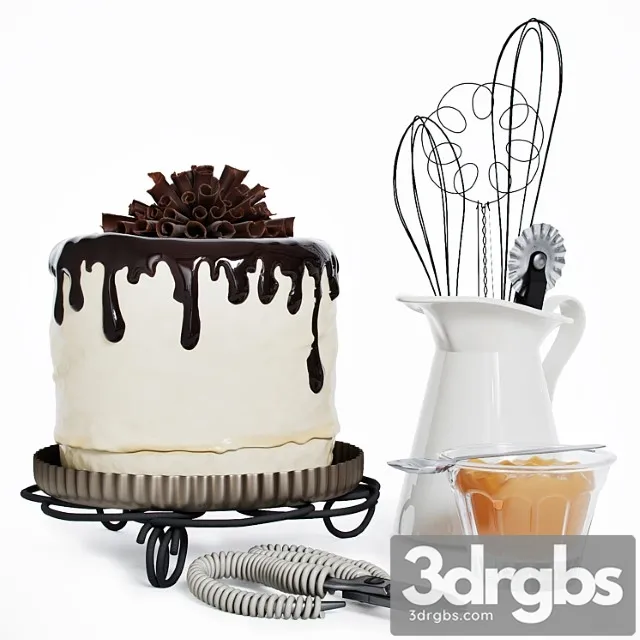 Chocolate cake_1 3D Model Download