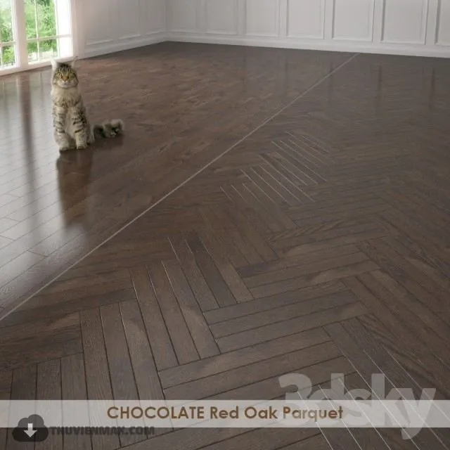 CHOCOLATE Red Oak Parquet 3D Model CHOCOLATE Red Oak Parquet 3D Model