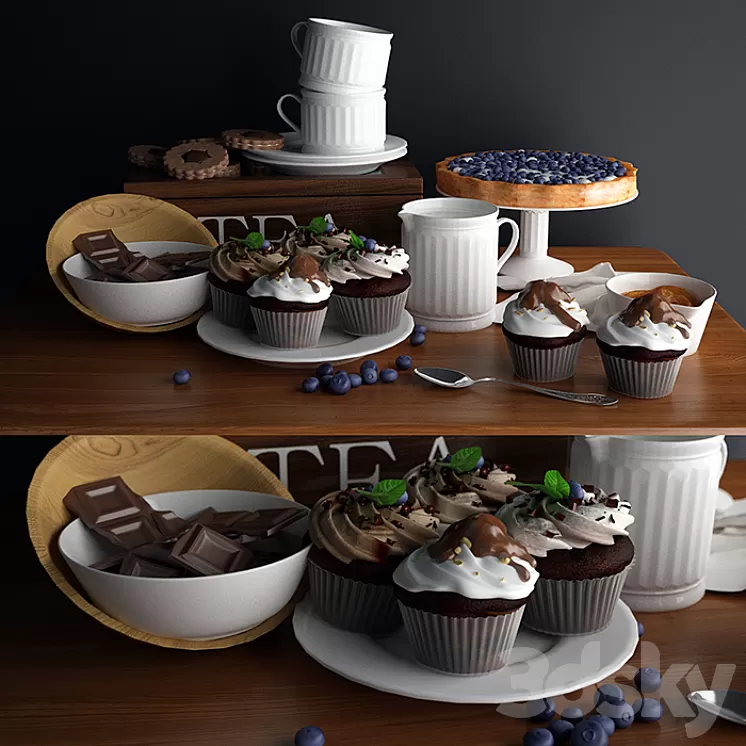 Chocolate set 3D Model