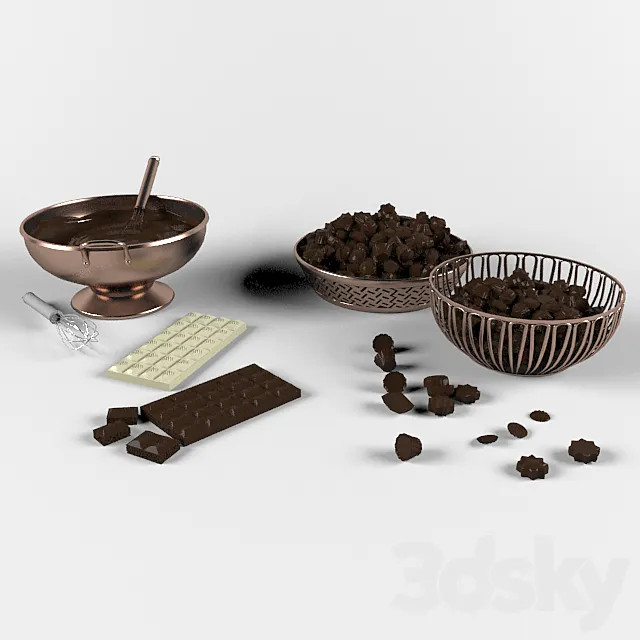 Chocolate set 3DModel Chocolate set 3DModel