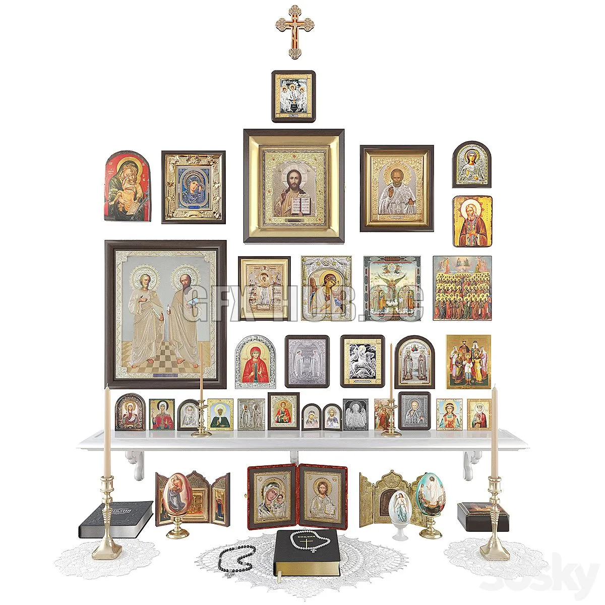 Christianity Iconostasis 3D Model