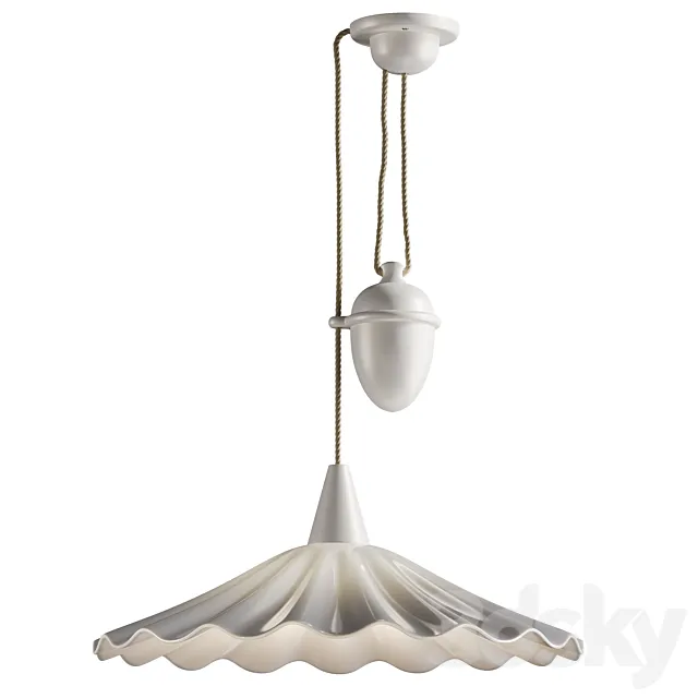 Christie Pendant Rise & Fall Sand & Taupe Braided Cable 3D Model