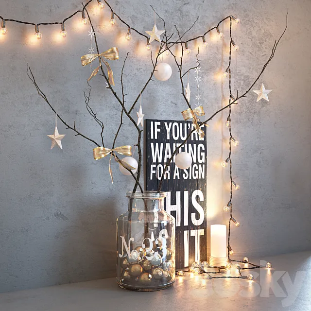 Christmas decor 3DModel Christmas decor 3DModel